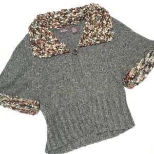 Top Button Knit Shawl